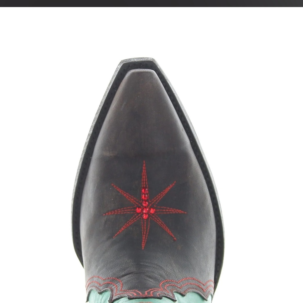Old Gringo turquoise brown crystal heart star boots RTL 595 7.5 NIB - Picture 8 of 10